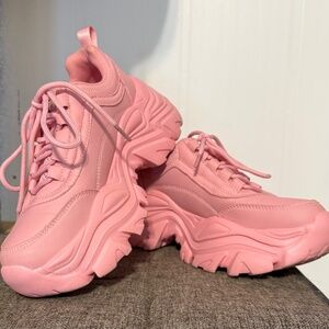 Pink Platform Sneakers
